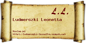 Ludmerszki Leonetta névjegykártya